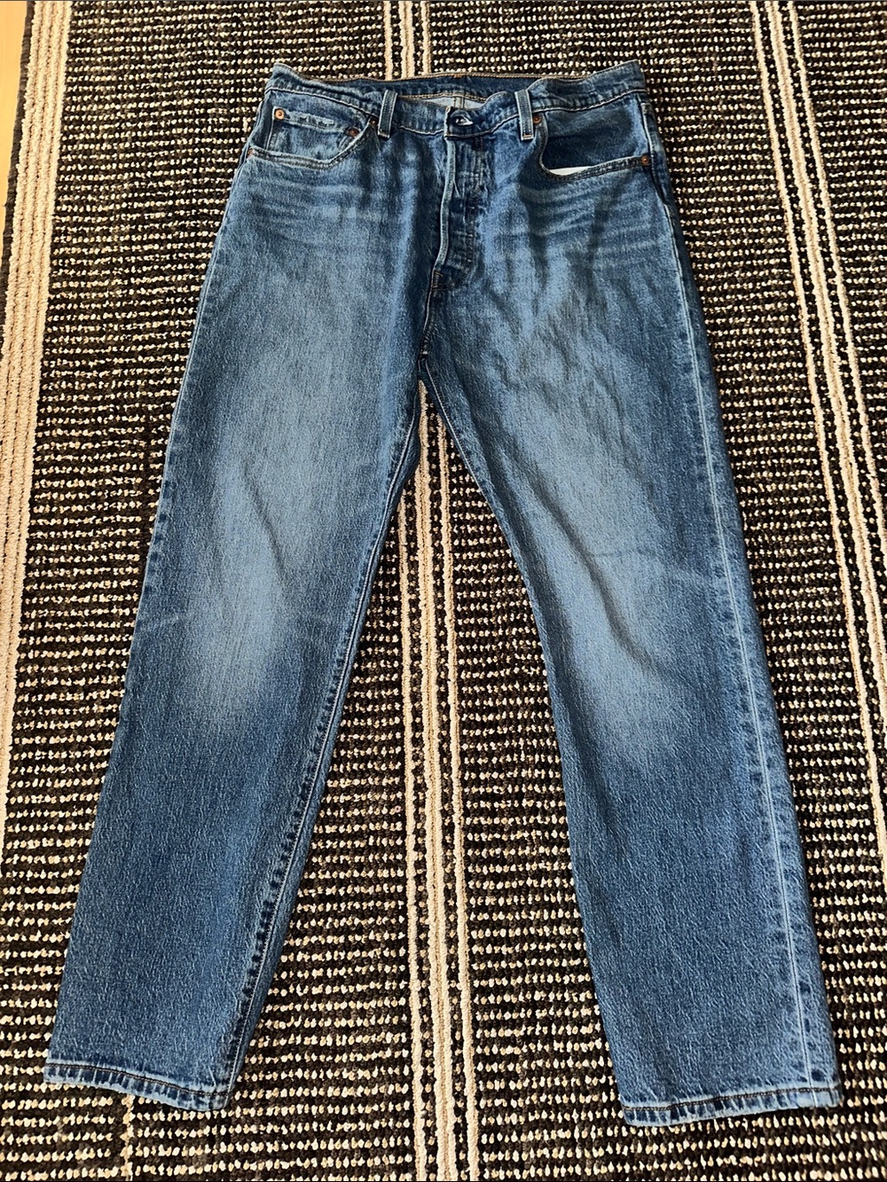 Levi's Men's Mid Wash Straight Leg 501 Jeans 32 x 30